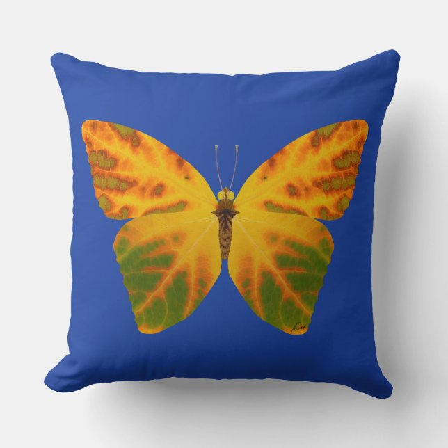 Aspen Leaf Butterfly 1 Kissen (Vorderseite)