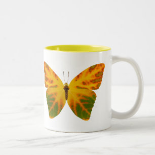 Aspen Leaf Butterfly 1 Zweifarbige Tasse