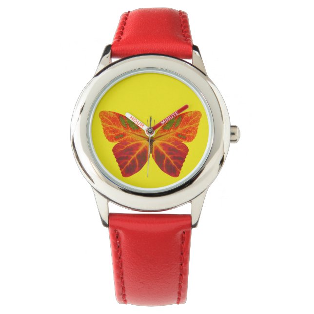 Aspen Leaf Butterfly 2 Armbanduhr (Vorderseite)