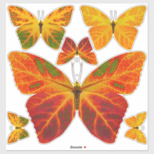 Aspen Leaf Butterfly 2 Aufkleber