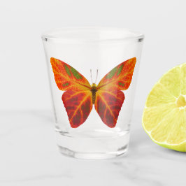 Aspen Leaf Butterfly 2 Schnapsglas