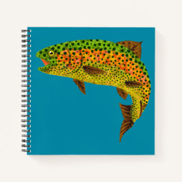 Aspen Leaf Regenbogenforelle 1 Notizbuch