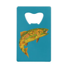 Aspen Leaf Regenbogenforelle 2 Geldbeutel Flaschenöffner