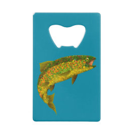 Aspen Leaf Regenbogenforelle 3 Geldbeutel Flaschenöffner