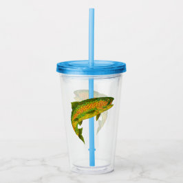 Aspen Leaf Regenbogenforelle 4 Acryltrinkbecher