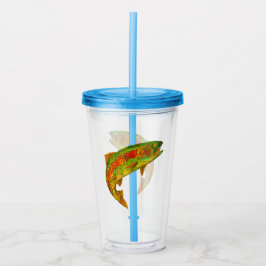 Aspen Leaf Regenbogenforelle 5 Acryltrinkbecher