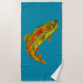 Aspen Leaf Regenbogenforelle 5 Strandtuch