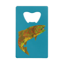 Aspen Leaf Regenbogenforelle 6 Geldbeutel Flaschenöffner