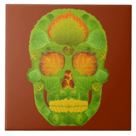 Aspen Leaf Skull 10 Fliese