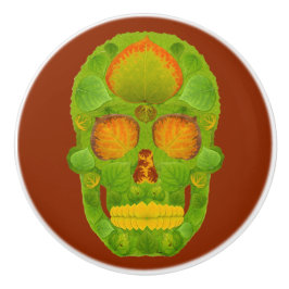 Aspen Leaf Skull 10 Keramikknauf