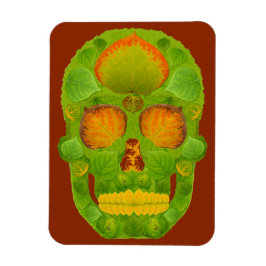 Aspen Leaf Skull 10 Magnet