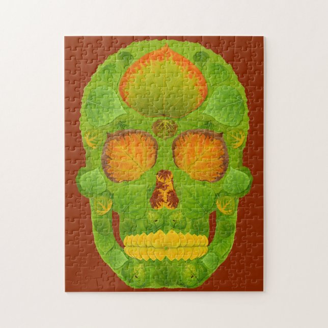 Aspen Leaf Skull 10 Puzzle (Vertikal)