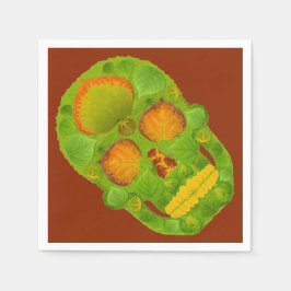 Aspen Leaf Skull 10 Serviette
