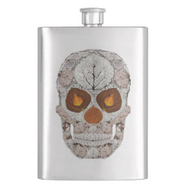 Aspen Leaf Skull 11 Flachmann