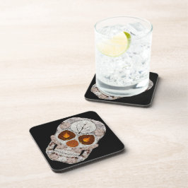 Aspen Leaf Skull 11 Getränkeuntersetzer