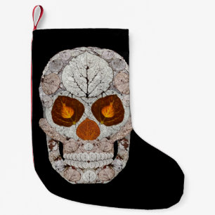 Aspen Leaf Skull 11 Kleiner Weihnachtsstrumpf
