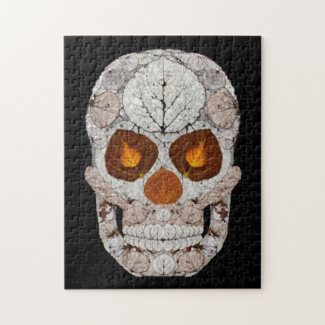 Aspen Leaf Skull 11 Puzzle (Vertikal)