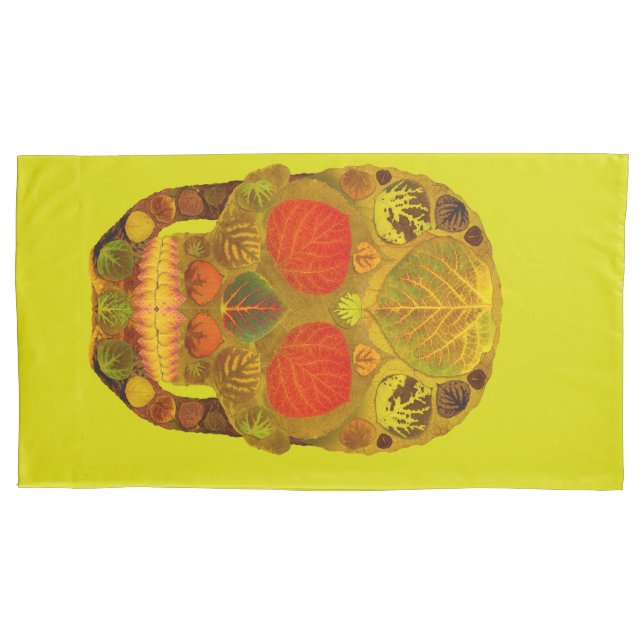 Aspen Leaf Skull 12 Kissenbezug (Vorderseite-Links)