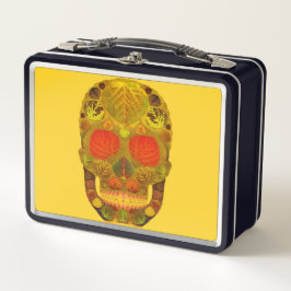 Aspen Leaf Skull 12 Metall Brotdose