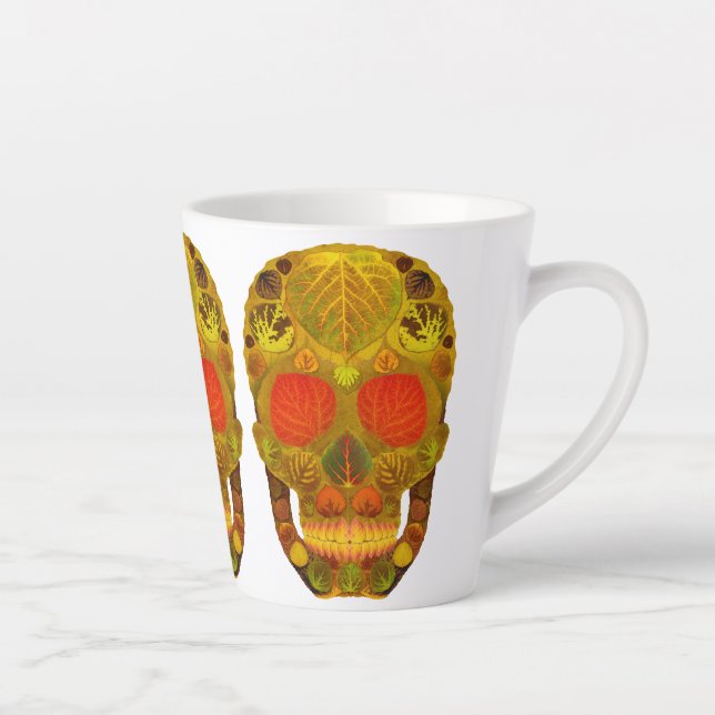 Aspen Leaf Skull 12 Milchtasse (Rechts)