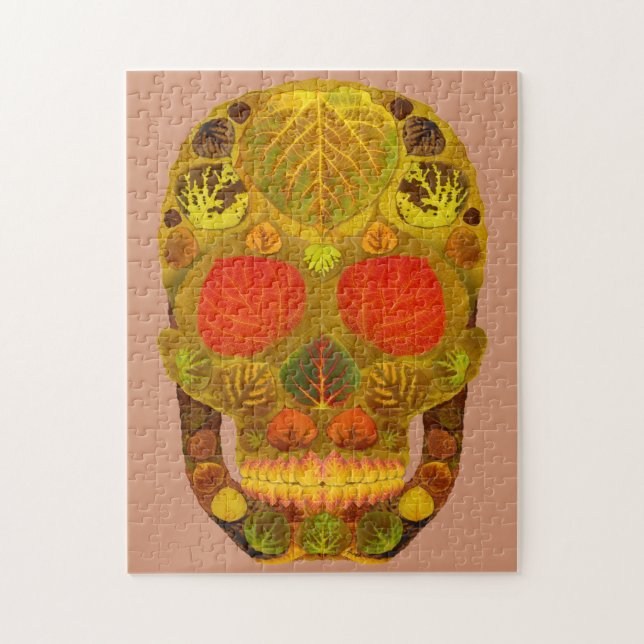 Aspen Leaf Skull 12 Puzzle (Vertikal)