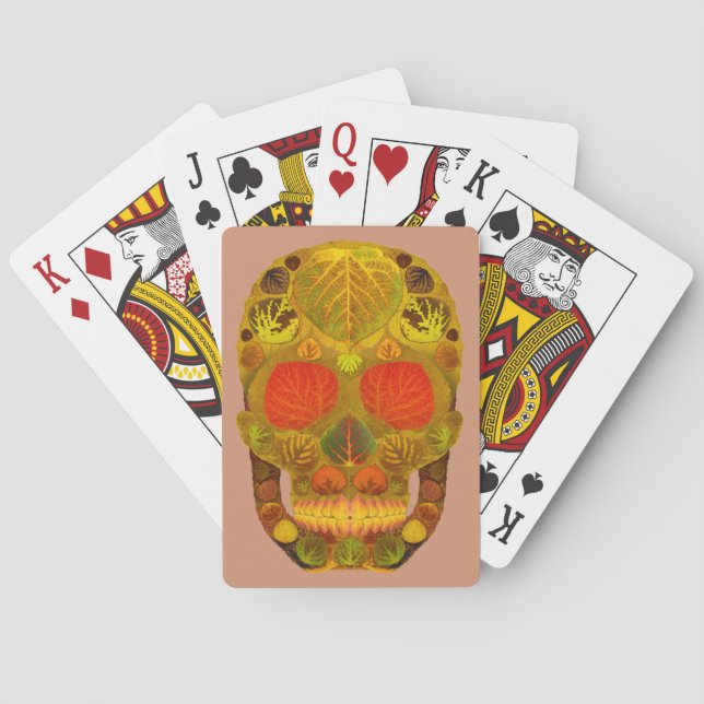 Aspen Leaf Skull 12 Spielkarten (Rückseite)
