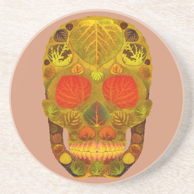 Aspen Leaf Skull 12 Untersetzer (Vorne)