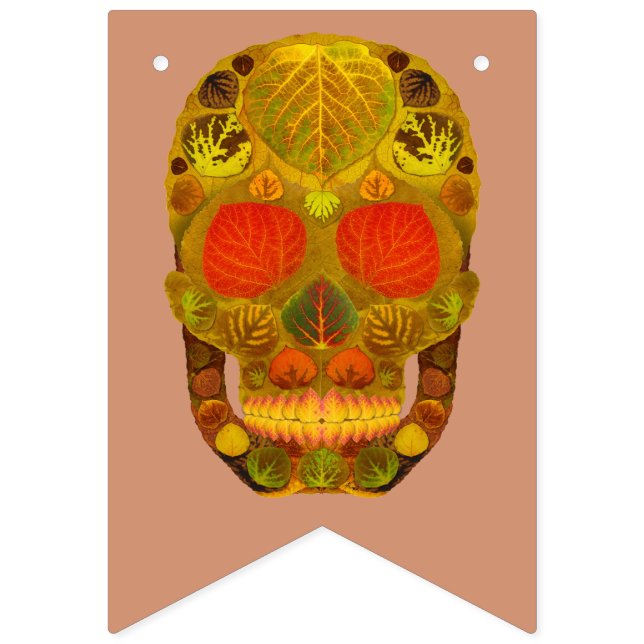 Aspen Leaf Skull 12 Wimpelkette (Erste Fahne)