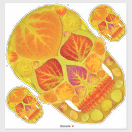 Aspen Leaf Skull 13 Aufkleber