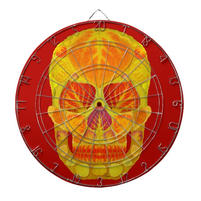 Aspen Leaf Skull 13 Dartscheibe (vorne)