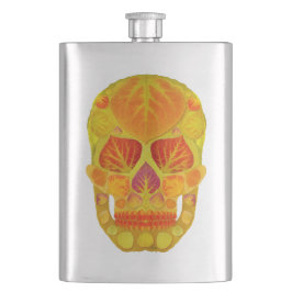 Aspen Leaf Skull 13 Flachmann