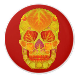 Aspen Leaf Skull 13 Keramikknauf