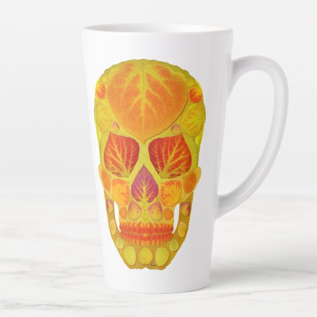 Aspen Leaf Skull 13 Milchtasse (Rechts)