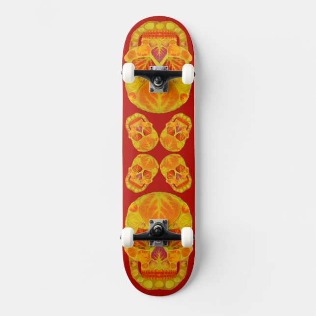 Aspen Leaf Skull 13 Skateboard (Vorderseite)