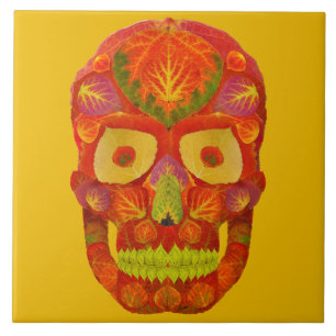Aspen Leaf Skull 16 Fliese