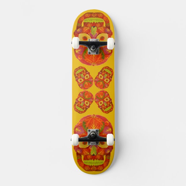 Aspen Leaf Skull 16 Skateboard (Vorderseite)