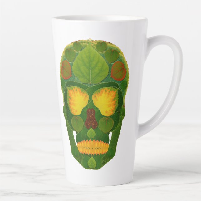 Aspen Leaf Skull 9 Milchtasse (Rechts)