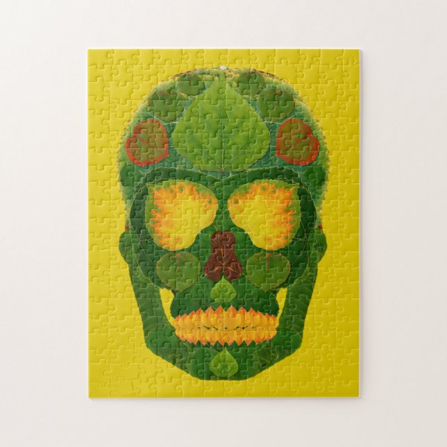 Aspen Leaf Skull 9 Puzzle (Vertikal)