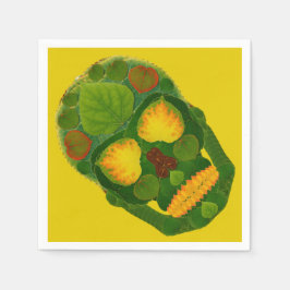 Aspen Leaf Skull 9 Serviette