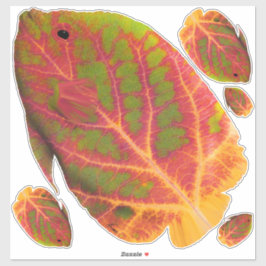 Aspen Leaf Tropische Fische 1 Aufkleber