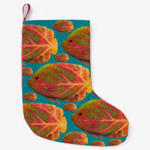 Aspen Leaf Tropische Fische 1 Kleiner Weihnachtsstrumpf