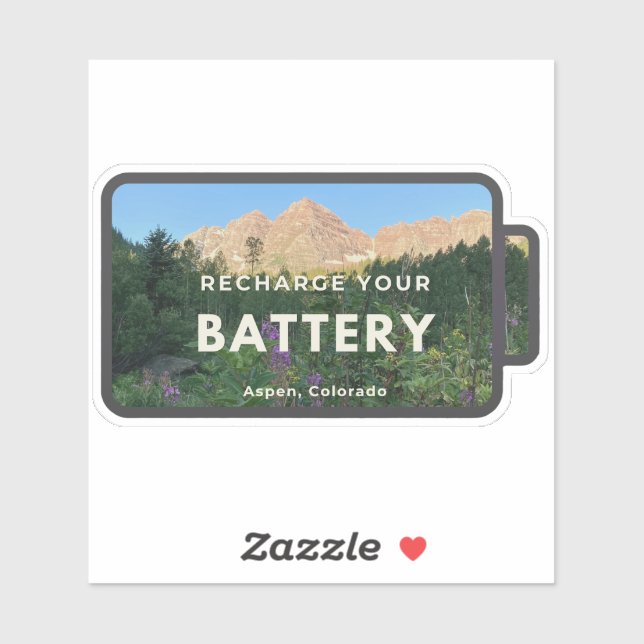 Aspen Maroon Bells Recharge Sticker (Blatt)