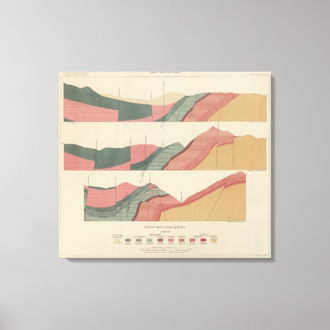 Aspen Mountain Sheet 2 Leinwanddruck (Vorderseite)
