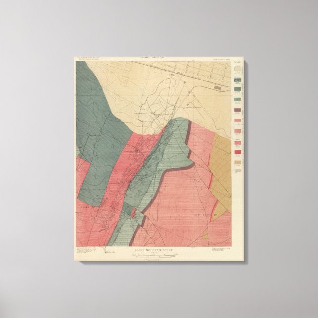 Aspen Mountain Sheet Leinwanddruck (Vorderseite)