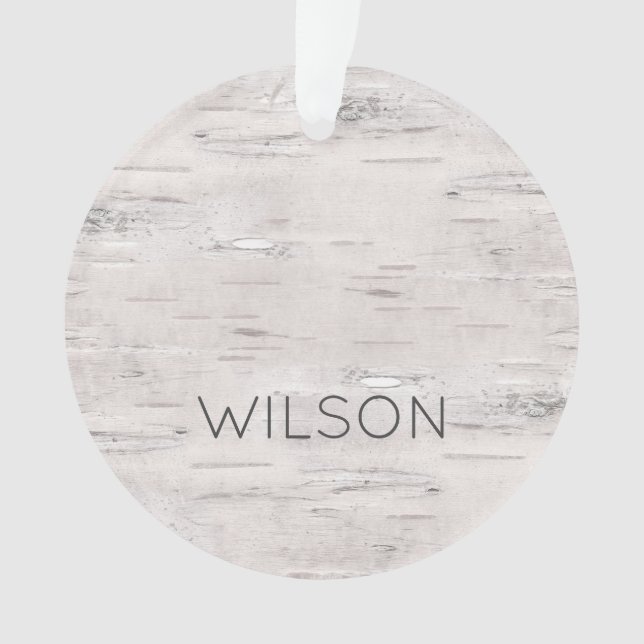 Aspen Natural Birch Tree NAME PLACE JAHR Außenbere Ornament (Vorderseite)