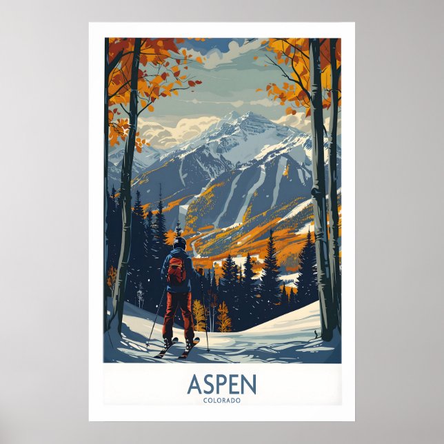 Aspen Poster Ski Druck 1 (Vorne)