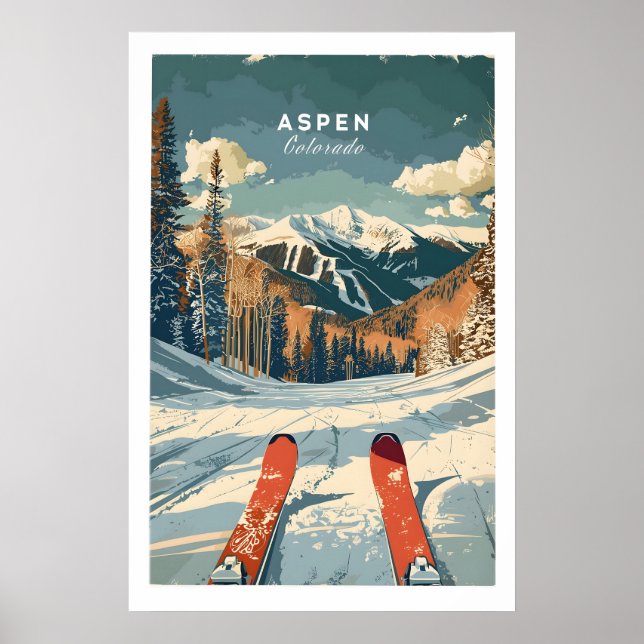 Aspen-Reiseposter - Colorado 1 Poster (Vorne)