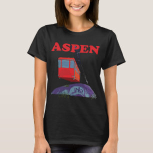 Aspen-Seilbahn Retro-Ski-Reise T-Shirt