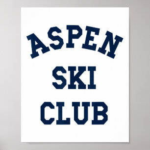 Aspen Ski Club Colorado Skifahren Poster