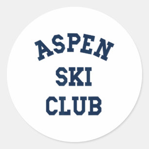 Aspen Ski Club Colorado Skifahren Runder Aufkleber